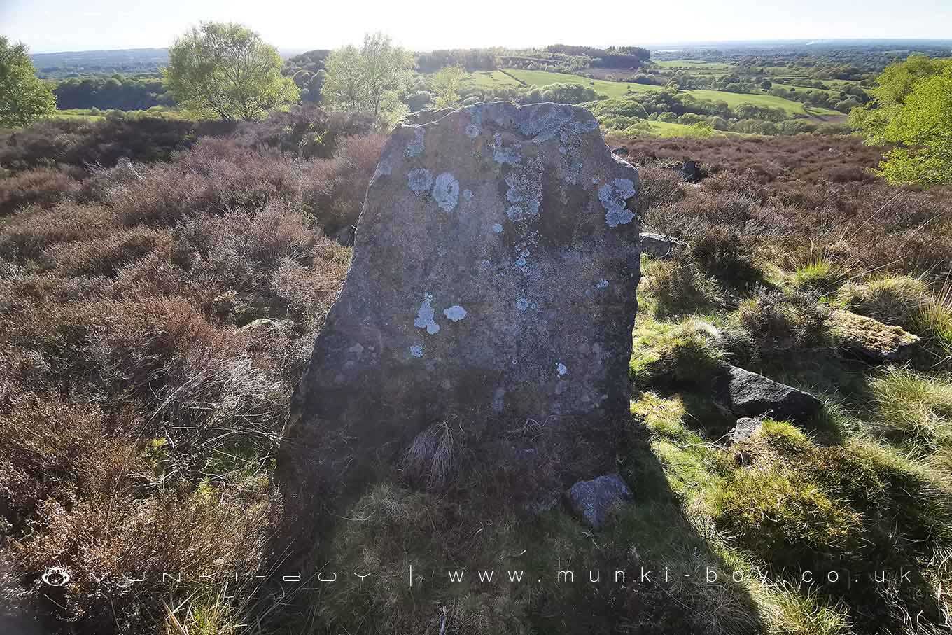 Carved Stone by the old Lead Mines on Stronstrey Bank
