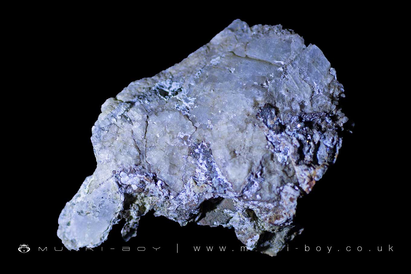 Galena on Witherite from Lead Mines Clough
