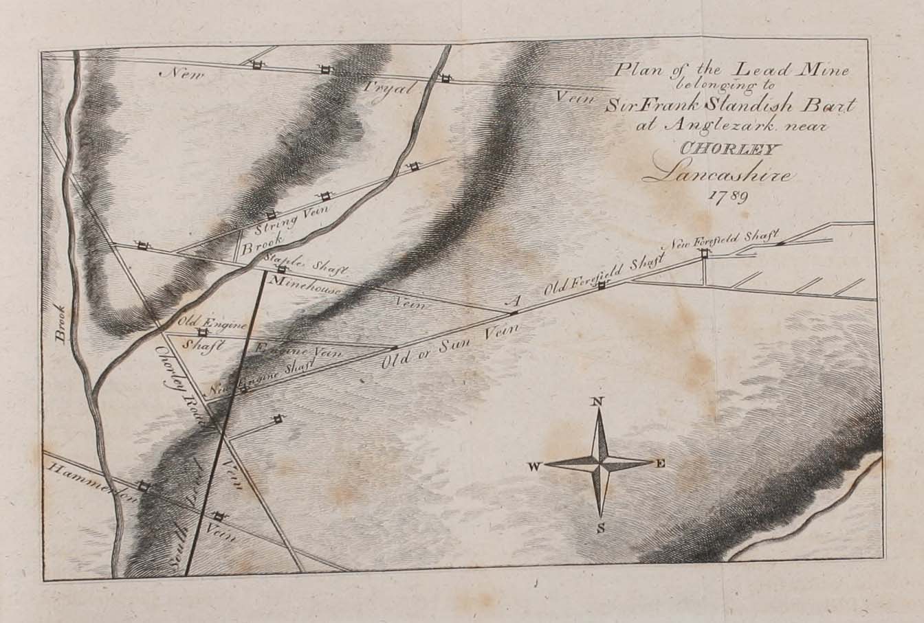 Mine Overlooker's Map of Lead Mines Clough - circa 1789

