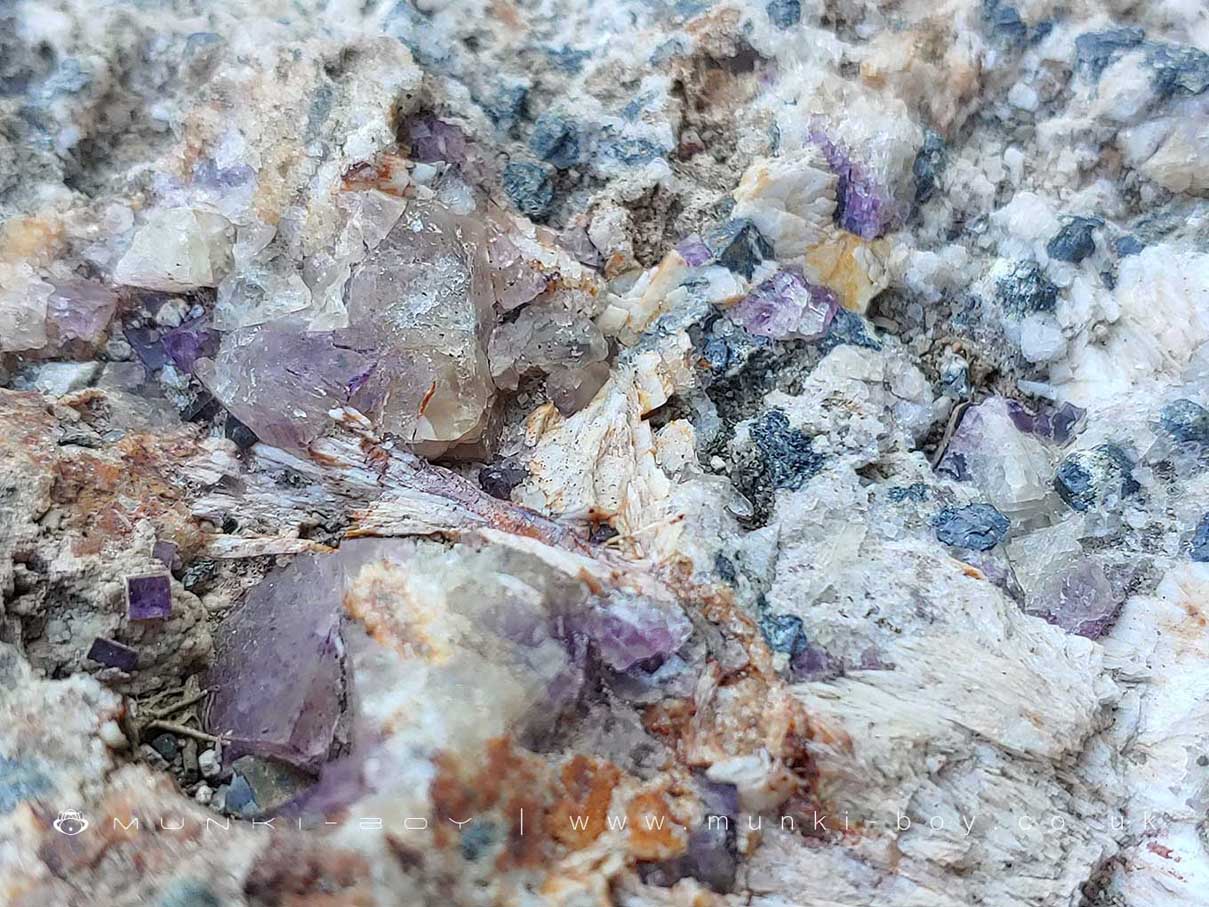 Purple Fluorspar in the Mineral Vein at Sykes Mine
Purple Fluorspar in the Mineral Vein at Sykes Mine
