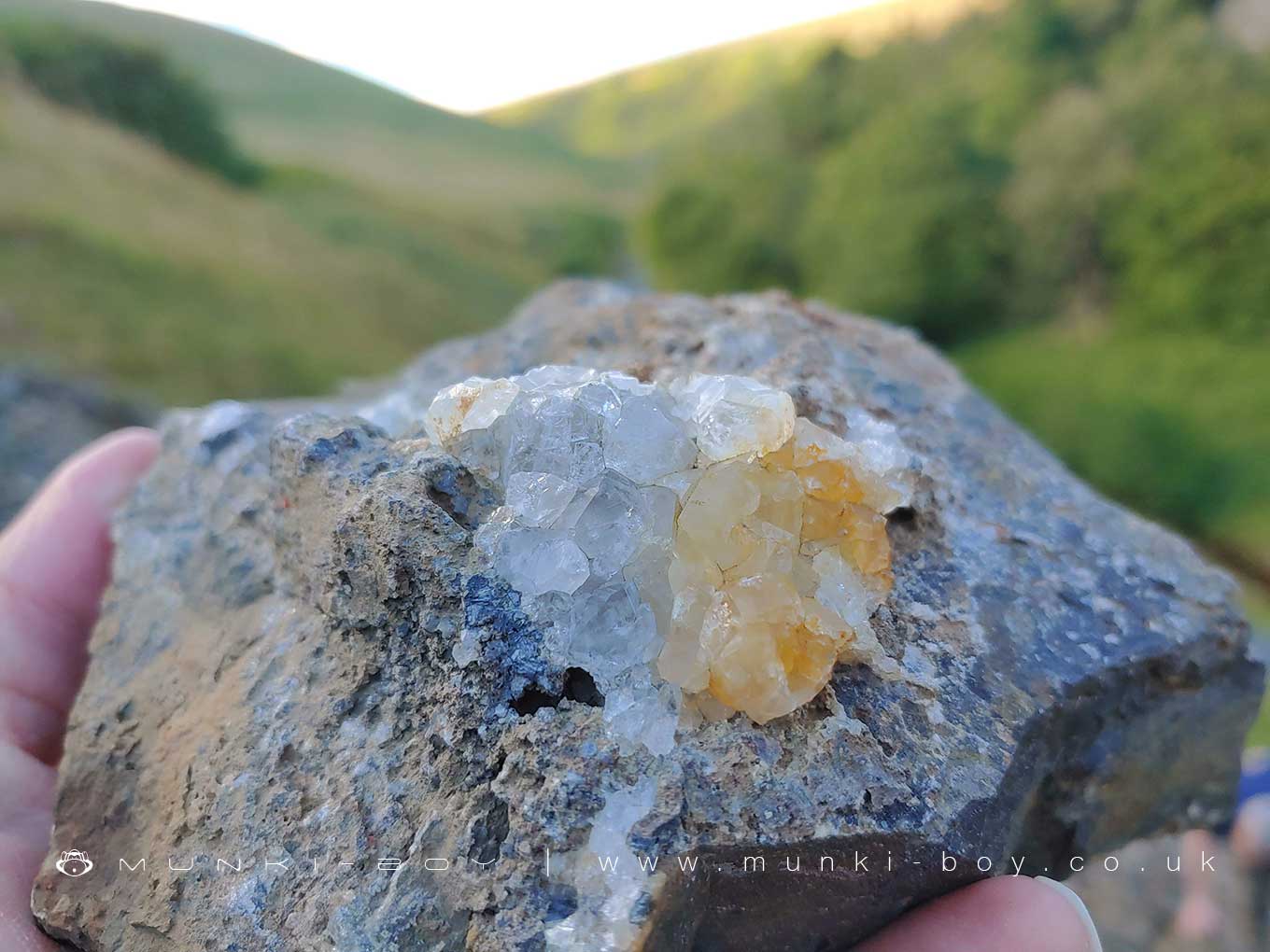 White and Yellow Fluorspar at Sykes Mine White and Yellow Fluorspar at Sykes Mine