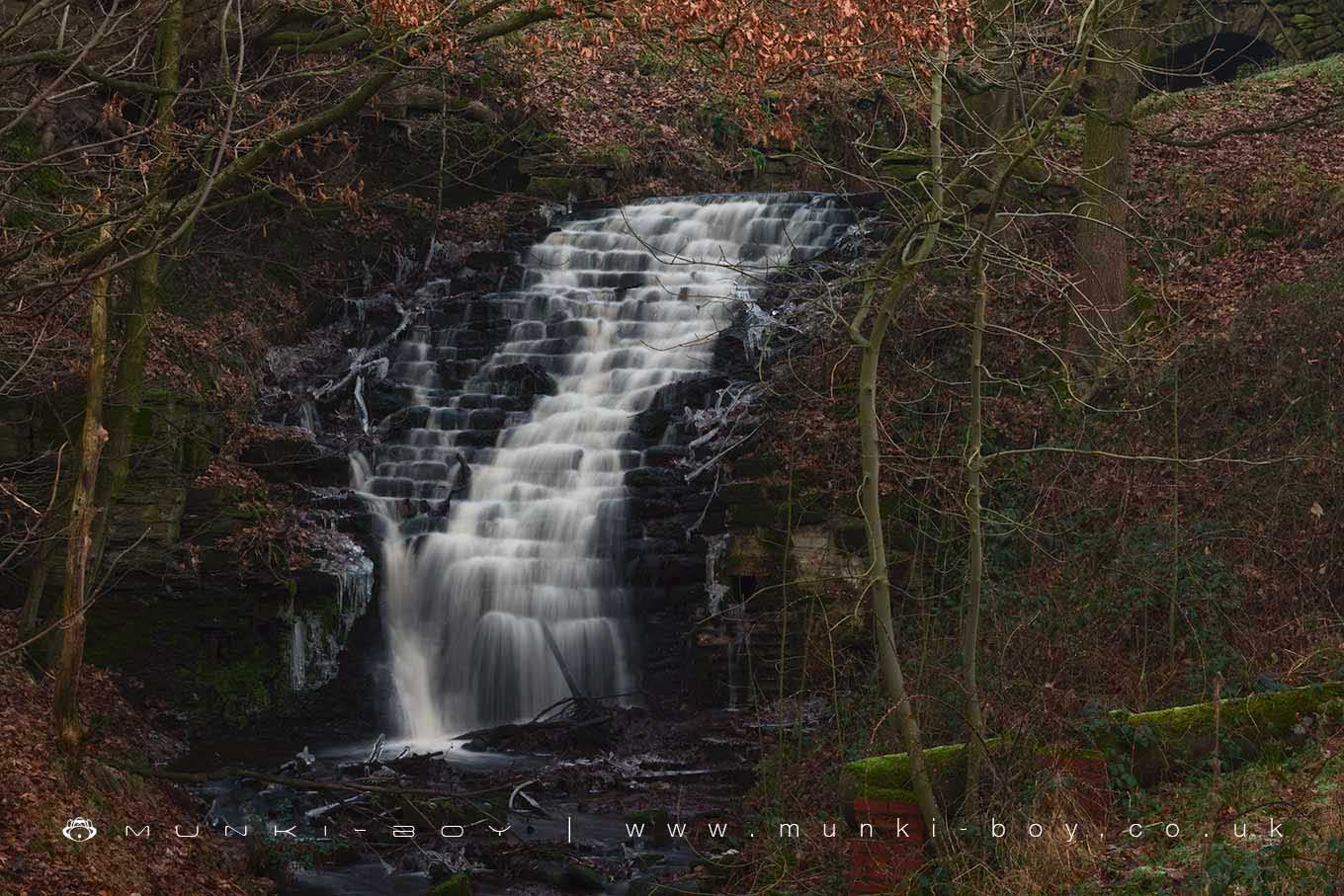 White Coppice Mill Pond Waterfall