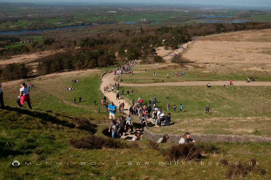 People Ascending the Pike Steps at Easter in 2014
